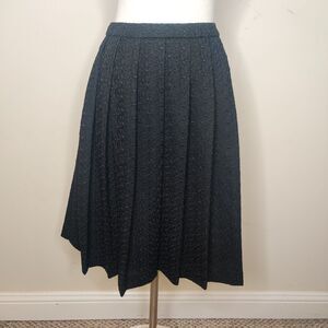 Calvin Klein Black Textured A-Line Skirt